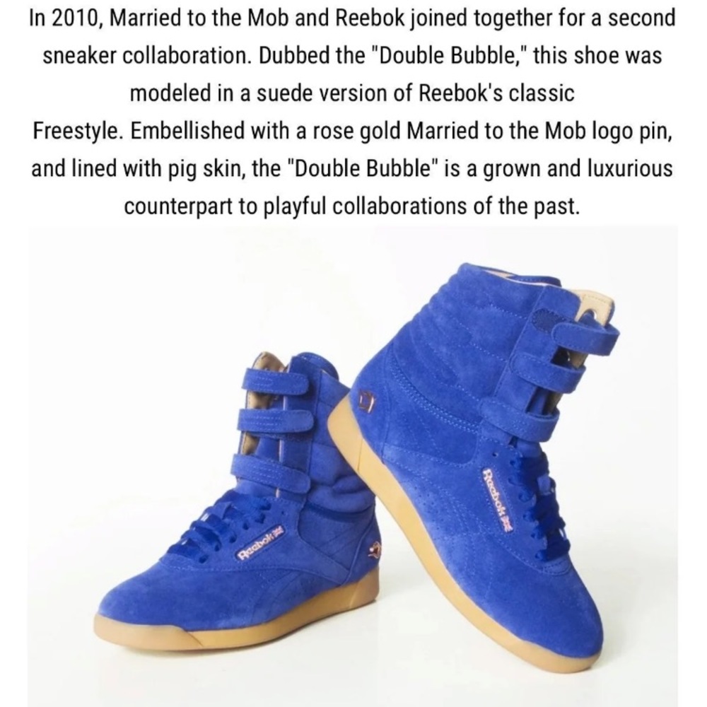 Reebok freestyle high dubble bubble MTTM Size 7.5
